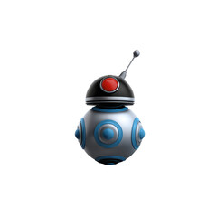 Cartoon robot with a domed head and spherical body