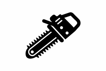 Chainsaw icon silhouette vector illustration