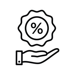 discount icon vector design template simple and clean