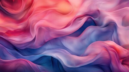 Obraz premium Flowing swirls of pink, orange, and blue hues blending