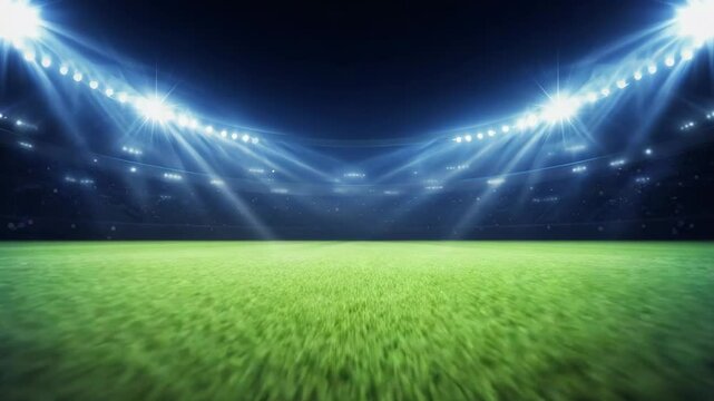 Spotlight show with arena or soccer stadium