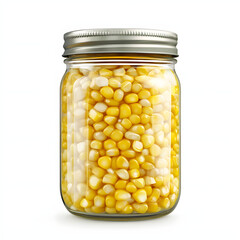 Corn Kernels Preserved in Clear Glass Mason Jar | Food Storage for Canning Recipes