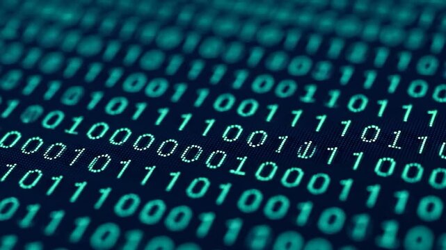 Binary Code Flow: Digital Data Stream