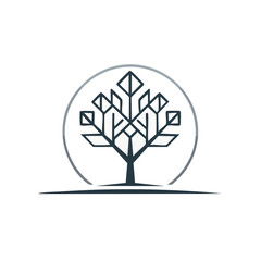 Minimalist Tree Nature Logo