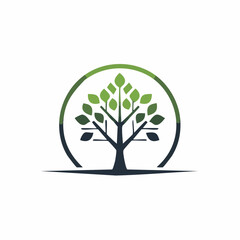 Minimalist Tree Nature Logo