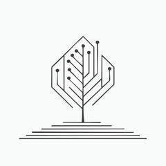 Minimalist Tree Nature Logo