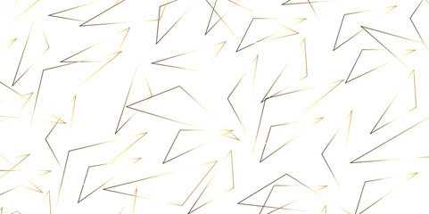 Abstract background with liens and triangles shape on white background. White and golden geometric overlapping rectangle pattern Geometric background soft shadows as patten ..White polygon textured .