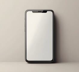 Sleek Smartphone Displayed Centrally Against a Neutral, Gradient