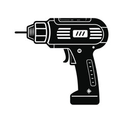 Black Vector Electric Drill with Trigger Lock Clear Line