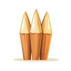 My Simple flat 2D illustration of a bamboo shoot isolated on a white background, vector 2D design, icon, flat 2d illustration art, Eps painting, Vector set