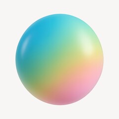 Colorful gradient sphere illustration.