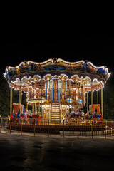 merry go round intirana at night