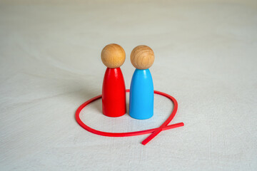 Two opponents are outlined with a red line. Find a solution through cooperation. The last one takes...