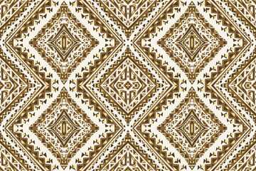 Seamless geometric and doodles line, traditional ikat pattern with earthy tones in geometric and tribal-inspired design. Ideal for textiles, wallpapers, and ethnic-themed projects.