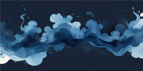 Abstract milk splash on black isolated with blue light and underwater feel