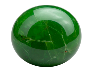 Close-Up of Polished Jade Gem with Intricate Surface Texture, Isolated on Transparent Background PNG