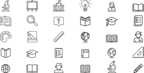 Education school supplies learning tools vector