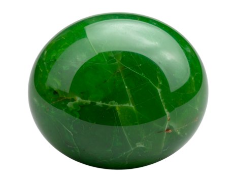 Close-Up of Polished Jade Gem with Intricate Surface Texture, Isolated on Transparent Background PNG