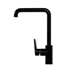 Modern kitchen faucet in matte black