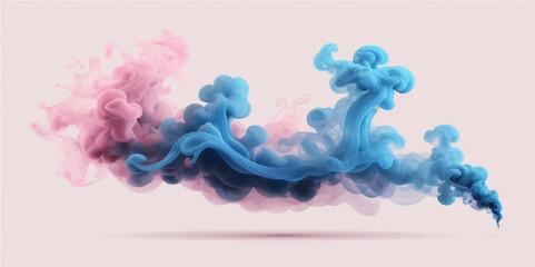   Abstract colorful smoke creates a vibrant, swirling heart shape, a beautiful floral design for your spring nature wallpaper © nur