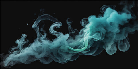 Flowing blue and purple smoke creates a mesmerizing, colorful swirl pattern in motion, perfect for abstract art backgrounds © nur