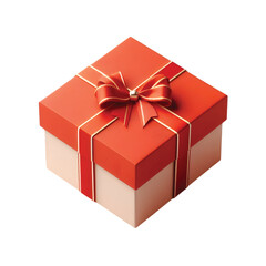 a red gift box vector