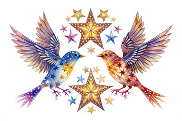 Fototapeta premium blue and white dove