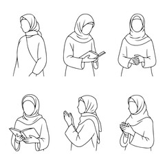 Unique and good quality hijab silhouette set