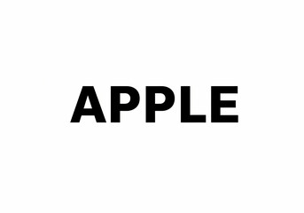 Obraz premium Apple Brand Name in Bold SansSerif Typography