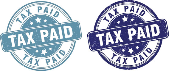 Tax paid stamp vector image for business finance and accounting concept use