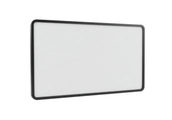 Isolated Blank Black Framed TV Screen