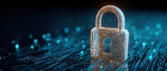 Digital padlock on circuit board