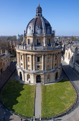 Elevated view of the iconic Bodleian library in the city of Oxford