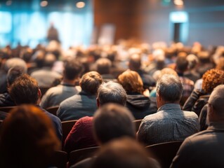 Large crowd attending a presentation