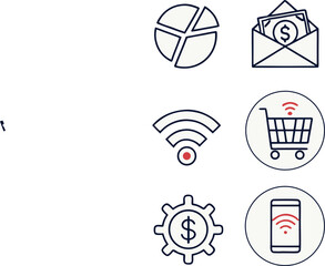 e mail icon Wifi icon 