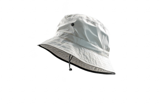 Off-white bucket hat, side view
