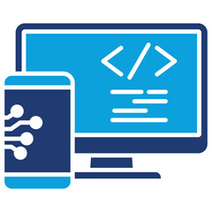 Web Design Flat Blue Icon