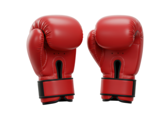 Isolated Red Boxing Gloves Sport Fitness
