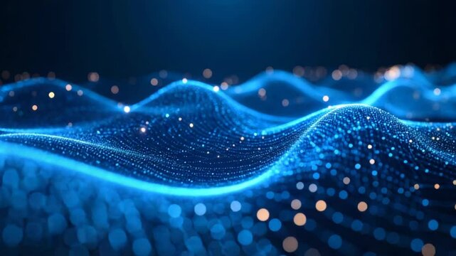 Abstract digital wave technology background