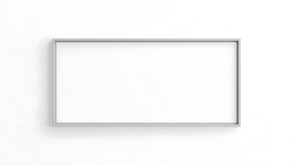 Obraz premium Gray Rectangular Frame on White Wall