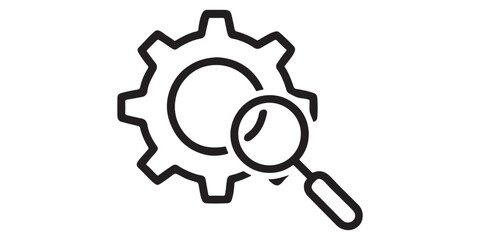Search icon. Magnifying glass vector illustration. Explore and discover symbol.