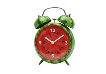 Isolated Watermelon Themed Alarm Clock Fun Time