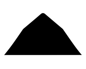 Geometric representation of a stylized mountain with a rounded peak silhouette