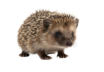 Obraz premium Isolated Close-up of a Cute European Hedgehog