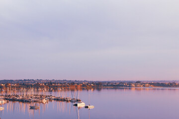 boats in the harbor at Geelong