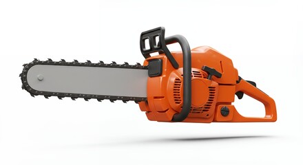 Naklejka premium Orange chainsaw tool image