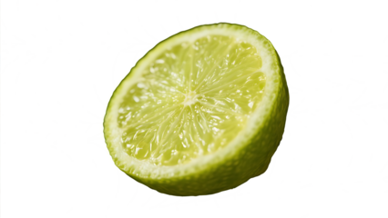 Transparent Lime Slice PNG, Juicy Lime Wedge with Transparent Background, Vibrant Green Citrus Fruit Cutout for Refreshing Design Elements