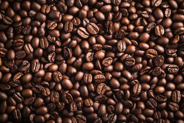 Fototapeta premium Coffee bean background, generated AI