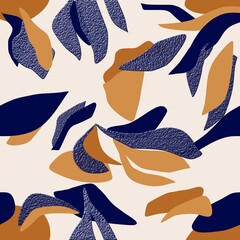 Seamless abstract tropical pattern. Vector Illustration.
