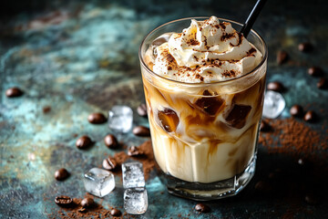 Iced coffee cocktail, generated AI